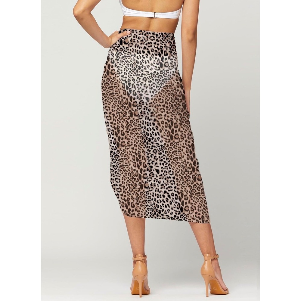 Conceited Swimwear Cover Up Sheer Chiffon Sarong Wrap‎ Skirt Beach Size 2X-3X - Picture 2 of 11